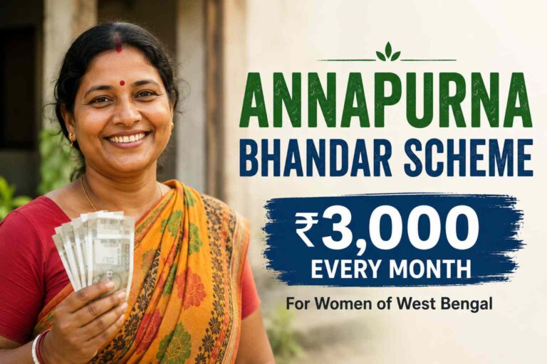 West Bengal Annapurna Yojana 2026 – ₹3,000 Monthly Assistance, Eligibility & Apply Online